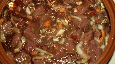 казаречче с рагу из говядины