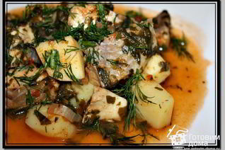 Ленивое рагу с рыбой