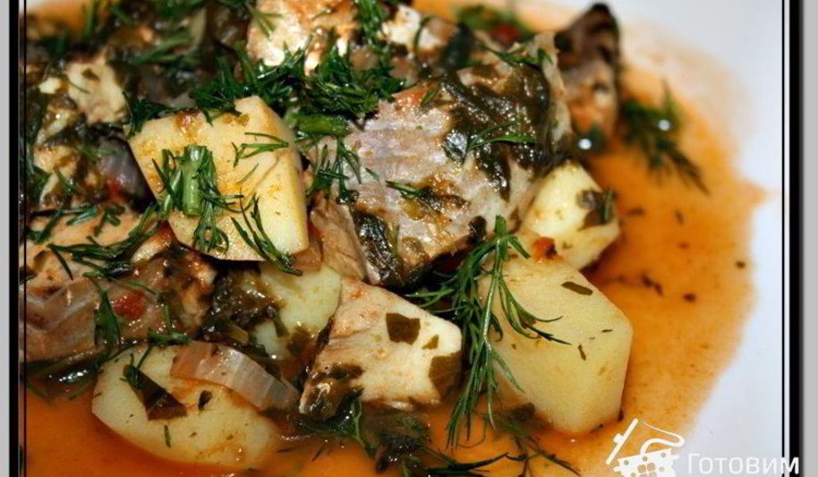 Рецепт ленивого рагу с рыбой