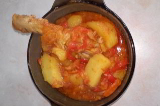 Летнее рагу с курицей