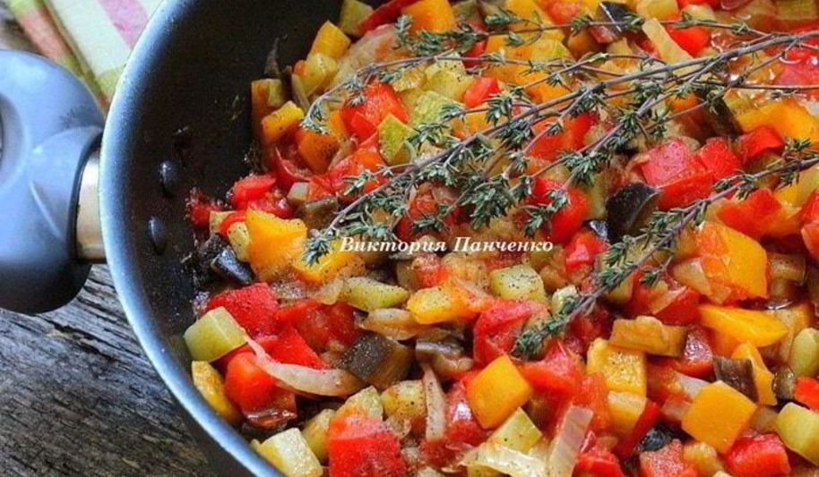 Рецепт овощного рагу писто манчего