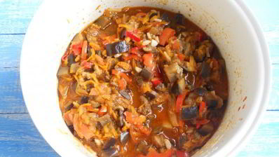 овощное рагу с баклажанами в мультиварке