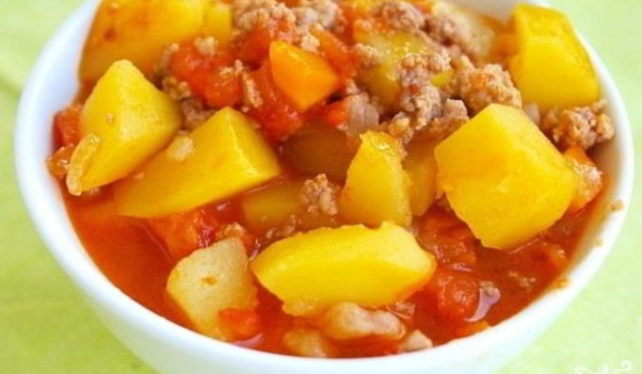 Рецепт овощного рагу с фаршем