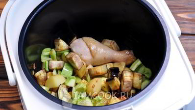 овощное рагу с курицей в мультиварке
