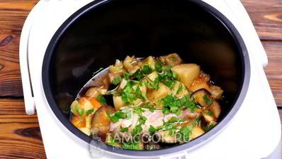 овощное рагу с курицей в мультиварке