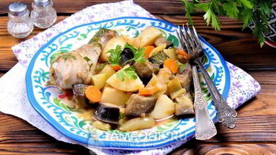 овощное рагу с курицей в мультиварке