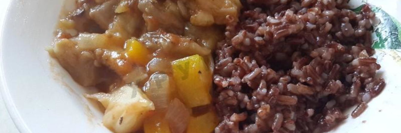 Постное овощное рагу из баклажанов с грибами и овощами