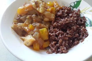 Постное овощное рагу из баклажанов с грибами и овощами