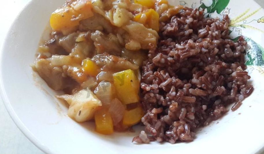 Рецепт постного овощного рагу из баклажанов с грибами и овощами