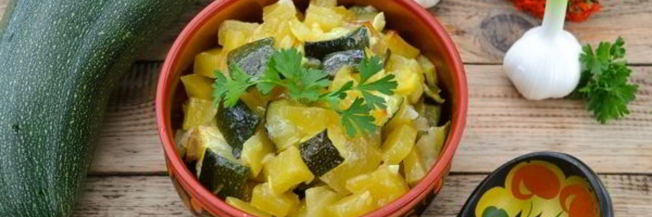 Постное рагу из кабачков с картошкой в мультиварке