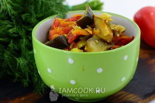 Рагу из баклажанов и помидоров