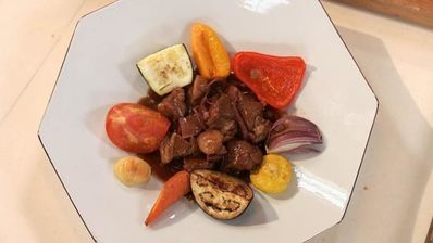 рагу из барашка с чесночной подливой