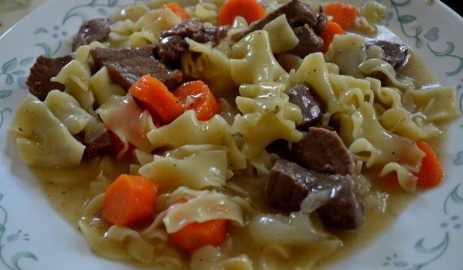 Рецепт рагу из говядины с лапшой