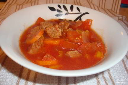 Рагу из говядины в мультиварке