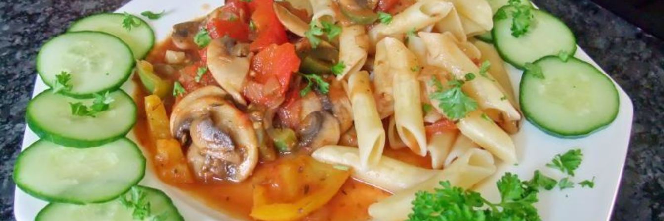 Рагу из грибов и болгарского перца