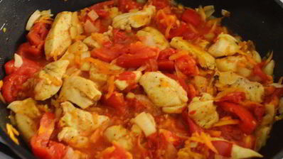 рагу из курицы с фасолью