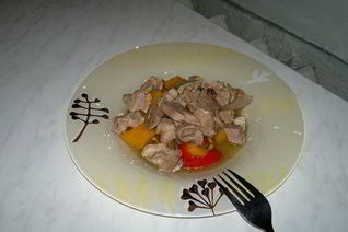 Рагу из овощей с бедром индейки