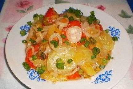 Рагу из овощей с огурцом