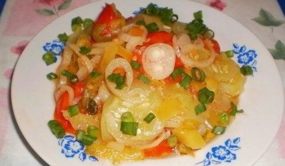 Рецепт рагу из овощей с огурцом