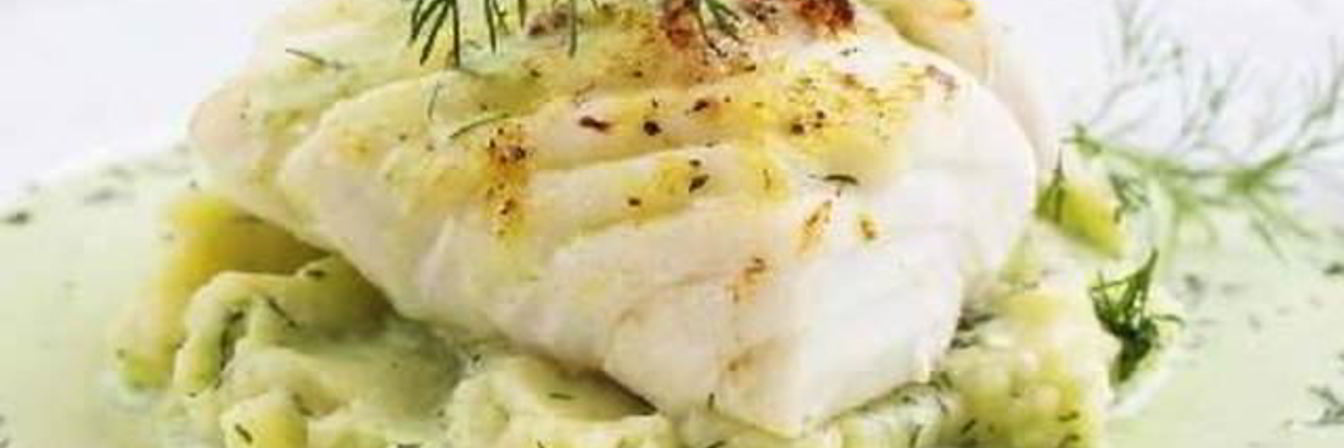 Рагу из судака в укропно-горчичном соусе