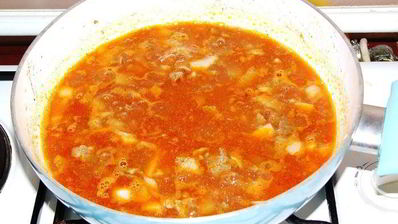 рагу из зеленого горошка с мясом