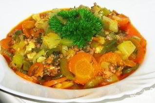 Рагу с фаршем и овощами
