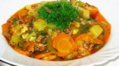 рагу с фаршем и овощами