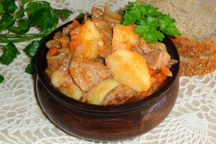 Рагу с капустой картошкой и мясом