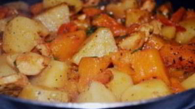 рагу с курицей в мультиварке