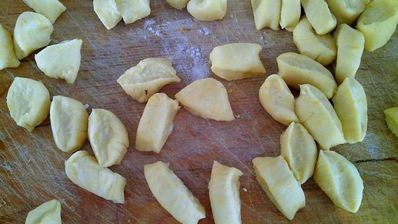 тыквенные галушки с грибным рагу