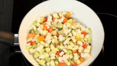 рататуй с судаком в белом вине