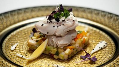 рататуй с судаком в белом вине