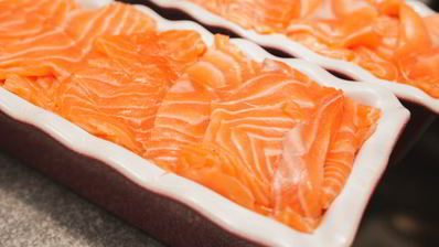 яркий рататуй с семгой