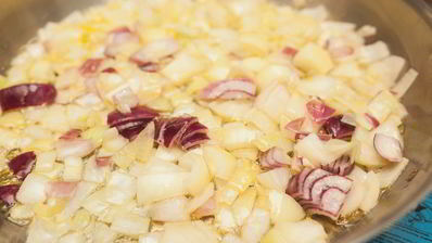 яркий рататуй с семгой