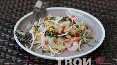 рисовая лапша с креветками