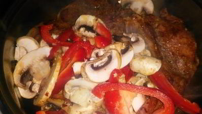 рисовая лапша с овощами и мясом