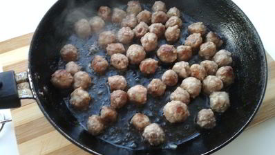 фрикадельки с ризотто