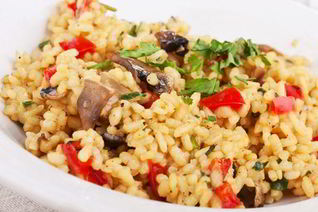 Грибное ризотто с сыром пармезан