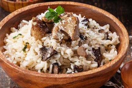 Итальянское ризотто с белыми грибами