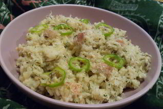 Насыщенное ризотто с морским окунем и сливками