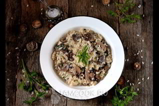 Постное ризотто с грибами