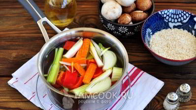 постное ризотто с грибами