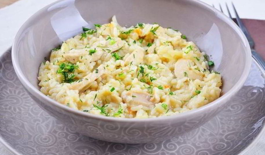 Рецепт ризотто по-русски с сочной курочкой
