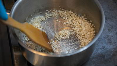 ризотто с белыми грибами и трюфельной пастой