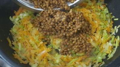 ризотто с чечевицей