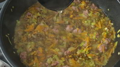 ризотто с чечевицей