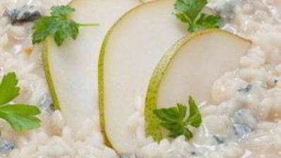 ризотто с горгонзолой и грушей