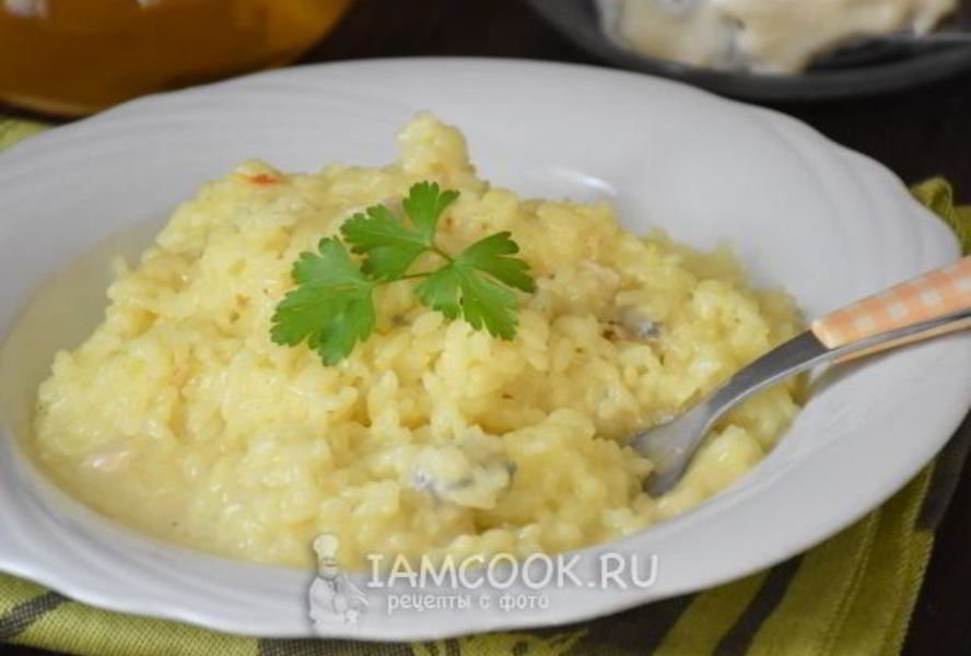 Ризотто с горгонзолой и шафраном