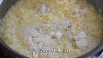 ризотто с горгонзолой и шафраном