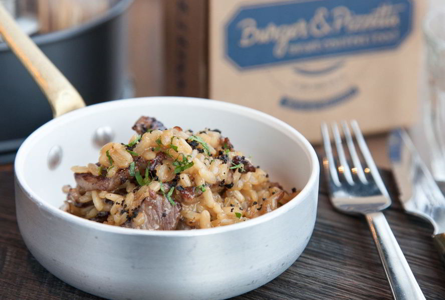 Ризотто с говядиной и вешенками